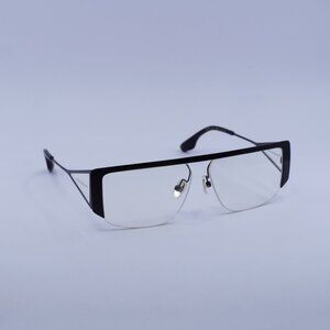 Victoria Beckham VB250S 001 Sunglasses Black Rectangle Frame, Transparent Lenses